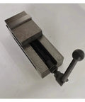 Get This Solid 4 Inch Precision Bench Vise Perfect For CNC Milling And Drilling Tasks, heavy-duty steel clamping tool, top view.