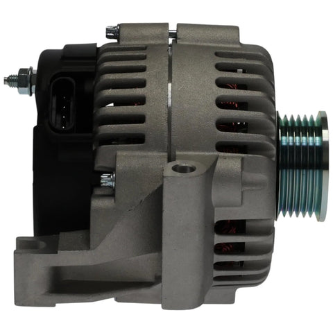 Side view of New Replacement Car Alternator For Buick Century, Chevy Impala, And Monte Carlo 3.1L 3.4L V6 Engines 2002 To 2004