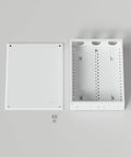 20 Inch Structured Wiring Enclosure With Screw On Cover Built Tough Steel Construction Clean Cable Management Recessed Or Surface Mount Compatible With On Q Accessories Glossy White