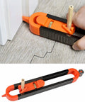 Contour Scribe Tool With Lock For Pencil For Woodworking, Precise Edge And Corner Measuring Profile Duplicator in use on flooring