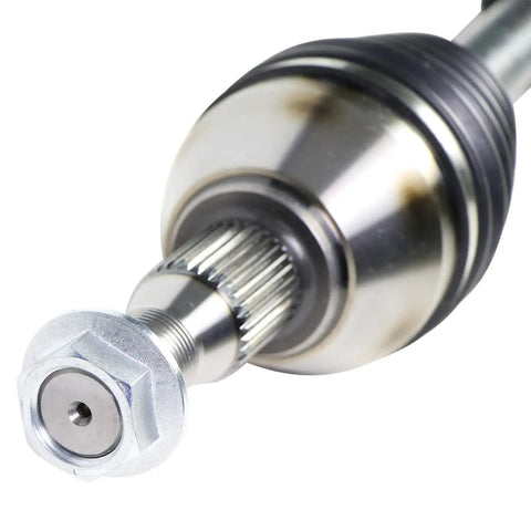 Rock Solid Cv Axle Shaft Assembly For Left Front Driver Side Direct OEM Fitment close-up view of CV joint and spline.