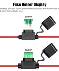 2 Pack 18V Power Wheel Battery Adapter Kit With 12AWG Wire And Fuse Holder Includes 6x 30Amp Fuses for DIY