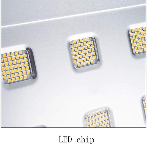 Close-up of LED chips in Screaming Bright Led Flood Light Multi Wattage Choices Rock Solid For Yard Security And Commercial Lots Built Like A Tank With Die Cast Aluminum And Rain Proof Seals.