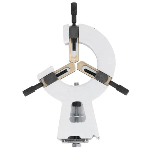 Heavy Duty Metal Steady Rest And Center Frame Stabilizer For Mini Lathe WM210 MX210 8X16 INCH top view showing adjustable clamps.