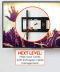 Ultra Slim TV Wall Mount For 32 To 80 Inch Flat Screens With Razor Thin 1.25 Inch Clearance and Smooth Pull String Locks for Easy No Sweat DIY Mounting Today on a wall.