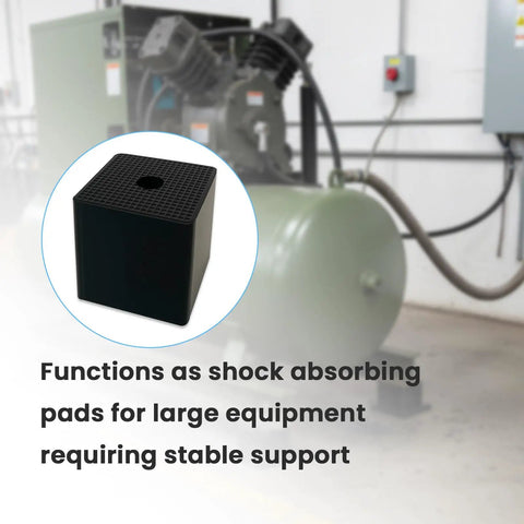 Heavy Duty Rubber Anti Vibration And Shock Absorbing Pads 4 Pack With Grid Texture 50 X 50 X 50 mm Thick next to industrial compressor