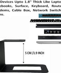 Under Desk Laptop Holder 3 Pack Mount Organizer Rack Storage Shelf For Keyboards Routers Modems Cable Boxes Heavy Duty Add On Rack, 5 cm height.