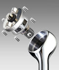 Exploded view of Ultra Precise Gearless Ratchet For Tight Spaces With One Half Inch Drive, Nickel Plated High Carbon Steel.