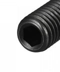 Close-up of 5 Pack Ball Point Set Screws M10 X 20mm High Carbon Steel, hex socket visible, ideal for precise positioning in machinery