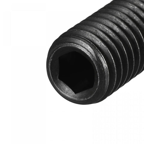 Close-up of 5 Pack Ball Point Set Screws M10 X 20mm High Carbon Steel, hex socket visible, ideal for precise positioning in machinery