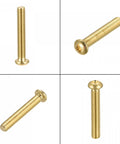 Heavy Duty Brass Machine Screws M4 X 25 Mm Phillips Pan Head Fastener Bolts for Furniture Office Gear and Electronics A Killer 20 Pack - close-up view