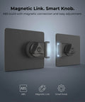 Two Pack Magnetic Monitor Bracket For All Computer Monitors Curved And Flat Screens with ABS build and smart knob.