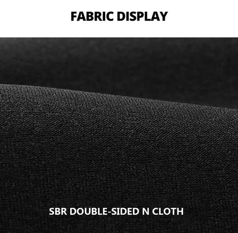 Close-up of fabric used in Mens Neoprene Wakesurf Impact Vest For Wake Surf And Skimboard All Watersports Gear Lightweight Flexible Quick Dry Fit For Boating Rafting Surfing XXL, showing texture and material description.