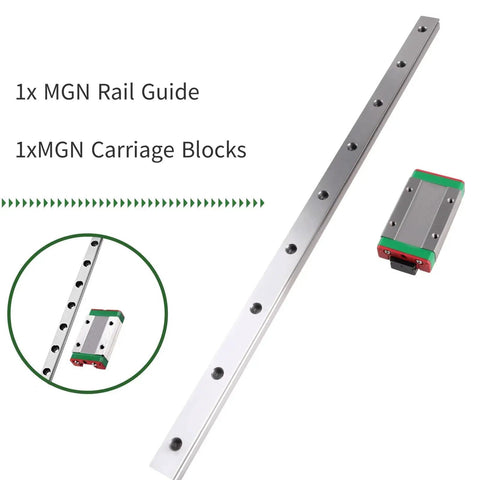 Miniature Linear Rail Slide Kit With 100 To 1000 Millimeter Travel And Carriage Block, Precision Guide System With 15H Carriage visible
