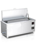 High Capacity 360L Ultrasonic Cleaner For Industrial Parts Removal, stainless steel design with lid, designed for heavy duty cleaning.