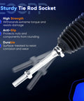 Tie rod end from Hydraulic Power Steering Rack and Pinion Assembly with 2 Tie Rod Ends for Toyota Highlander and Lexus RX