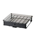 Rolling Coffee Pod Drawer With Tempered Glass And Black Finish, Holds 36 KCups, Slim Under Counter Storage