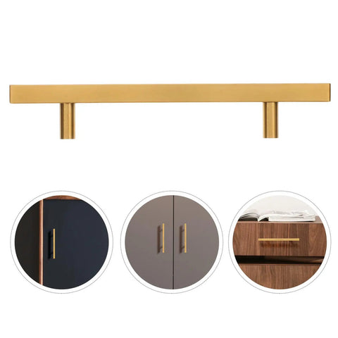 Five Pack 128mm Gold Kitchen Cabinet Handles And Drawer Pulls For Wardrobe Cupboard Doors Polished Finish Cabinet Hardware