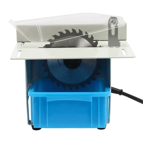 Do It All Five In One Jewelry Polisher 750W Bench Grinder with visible jade saw blade and safety guard for home workshop projects