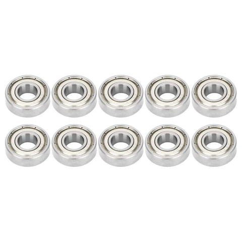 Super Fast Deep Groove Ball Bearings 698Z 10 Pack, Double Sealed for High Speed Racing and Industrial Gear, 8mm ID, 19mm OD.