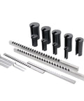 No 10 HSS Keyway Broach Set 18 Piece with 4 precision broaches and 9 bushings for pro-grade heavy duty keyway cutting.