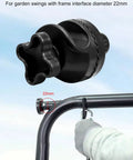 Durable Weatherproof Plastic Fittings Kit For Attaching Canopy Frame To Outdoor Swing Frame 2 Pack Plug And Play Setup shown in use