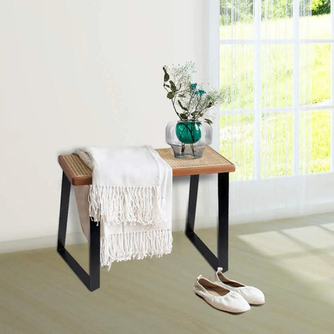 Room scene showcasing Heavy Duty Metal Table Leg Set 15.7 Inch High By 17.8 Inch Wide For Furniture DIY Sturdy Desk Stool Chairs Black