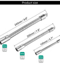 CHENZILIN 3-piece flexible socket extension set with 1/2, 3/8 and 1/4 drive heads
