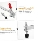 Two Pack Welding Toggle Clamps For Woodworking, Quick Release Iron Fixed Clamps For Jigs And Fixtures, Heavy Duty Welding Clamps