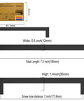 Diagram showing 10 Pack Matte Black 7 Inch Cabinet Handles Stainless Steel Drawer Pulls dimensions for easy installation and use.