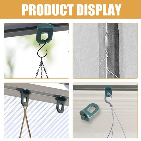 Durable Stainless Steel Greenhouse Glass Clips W Wire And Z Overlap Fixing Clamps Kit For Secure Glass Pane Mounting In Garden Greenhouse Accessories Easy Install