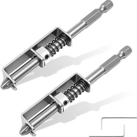 Spring Loaded Anti Drop Screw Holding Screwdriver Bits For DIY Home Repairs With Built In Spring Clamp Keeps Screws From Slipping, metal Phillips bit