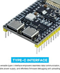 Close-up of Three Pack ESP32 S3 Dev Board N16R8 MCU with dual Type C ports for Arduino IoT projects and wireless prototyping.