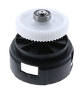 Cordless String Trimmer Gear And Output Spindle Assembly Replacement Part N573534 For Battery Powered Lawn Weed Cutters Fits Multiple Machines And Fixes Worn Gear Teeth Bent Spindle Leaks And Weak Torque In One Easy Universal Upgrade black plastic and white gear