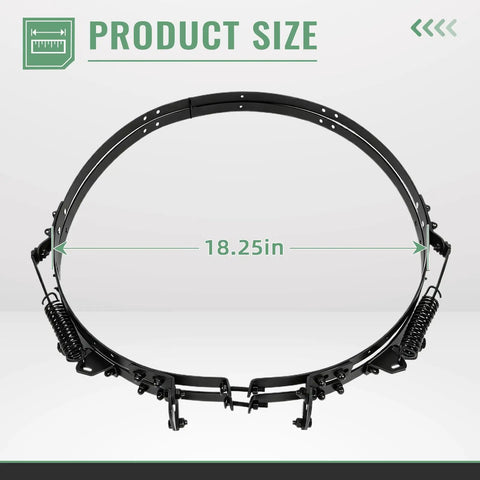 Heavy duty replacement band and split hinge kit measuring 18.25 inches for large charcoal pits to enhance cooking performance.
