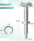 Heavy Duty Golf Cart Rear Axle Shaft Assembly Replacement For Yamaha G29 Electric Models 2007 To 2014 Driver Side Short Axle Kit dimensions displayed.