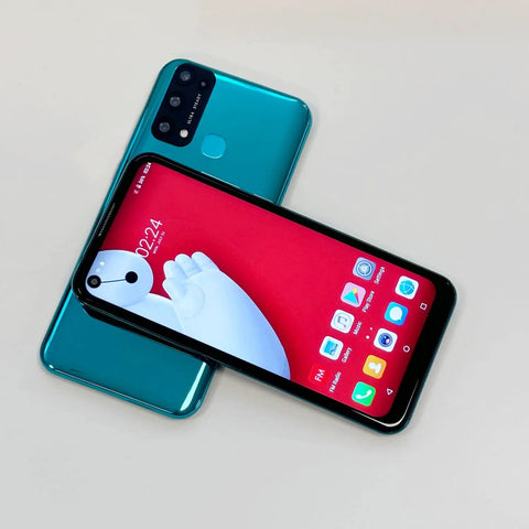 Unlocked 3G Android Smartphone Comes With Dual Sim And A Crisp 6.35 Inch Hd Display, showcasing front and back in emerald green.