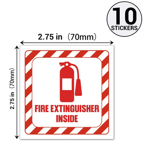 Built Different Pack Of Ten Fire Extinguisher Inside Sign Stickers Made From Rugged Vinyl Safety Decals For Pickup Trucks And Supply Cabinets Uv Hardened Self Mounting Compliance Labels That Serve As A Knockout Visibility Boost