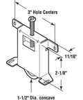 Illustration of Mirror Door Roller Assembly For Sliding Wood Framed Doors With 1.5 Inch Ball Bearing Roller, Steel Housing And Nylon Wheel, Adjustable Concave Plastic Wheel, Single Pack Replacement Hardware For Smooth Glide And Easy Install
