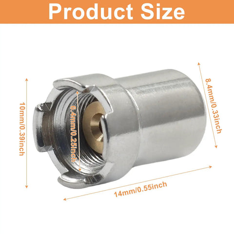 Four Pack Universal Magnetic Adapter Kit For Soldering And Circuit Board Repair showing metal connector size dimensions