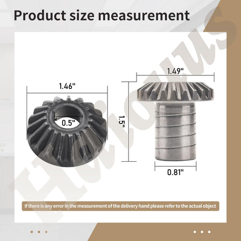 Whirlpool Compatible Stand Mixer Bevel Gear Kit 9703337 9703338 Replacement Worm Gear Set size details for W11192795 Kitchen Mixer