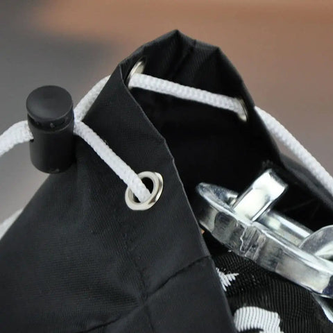 Case-Hardened Security Chain 3/8-Inch By 3-Feet Long With Cordura Wear Pad And Handy Storage Bag drawstring detail