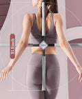 Person using Posture Corrector Stick For Back Pain Relief And Spine Alignment Upper And Lower Back Stretcher Portable Mobility Pole