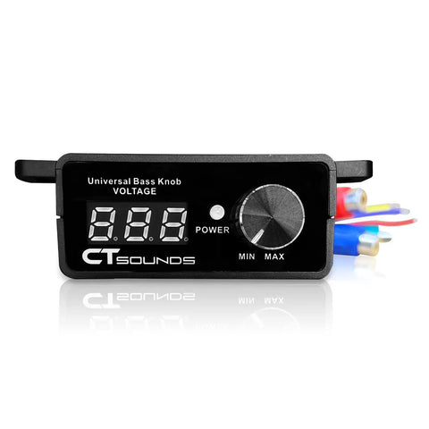 Universal Bass Knob With Digital Voltmeter Blue LED Display Remote Gain Control Pushable On Off Power Switch