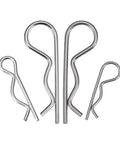 100 Piece Spring Fasteners Set With Split Clips Replacement Pins And Retainer Pins Hitches Keeper Pins Assortment Kit For Machinery Tractors Trucks And Garden Gear A True Workhorse Heavy Duty Rustproof Carbon Steel, stainless split pins