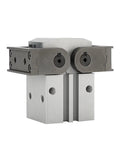 Knockout Heavy Duty Pneumatic Cylinder And 180 Degree Swing Actuator For Industrial Assembly Lines No Sweat On Off Control Top Shelf Air Powered Rotary Driver, aluminum actuator with dual outlets.