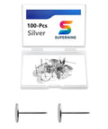 Badass 100 Piece Heavy Duty Flat Head Thumb Tacks With A Sharp Silver Finish And A Nifty Storage Canister for DIY projects.