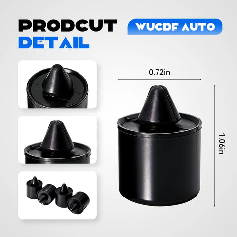 Beefy Exterior Rubber Bumper Stop Cushions 4-Piece 16.5mm Replacement Kit For Ford F-150 Ranger 2004-2011 And Escape 2001-2007
