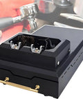 Keep That Kitchen Slick And Fresh With This Heavy Duty Electric Portafilter Cleaner That Knocks Out Stale Grounds Quick For Professional 58mm Espresso Service Always, black design, dual brush holder.