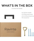 10 Pack Matte Black Square Bar Cabinet Handles For Kitchen Cabinets 3 Inch Center To Center Drawer Pulls With Easy Install Screws Included For Durable Modern Hardware, box with screws and handle